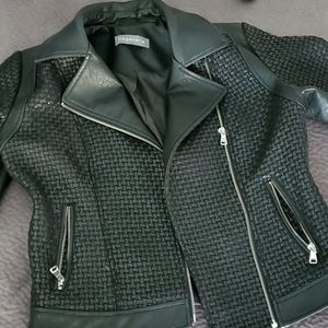 Vegan leather moto jacket
